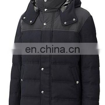 Men Wool Blended Down Short Jacket