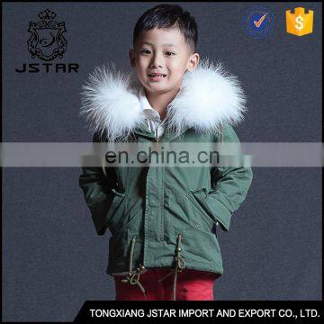 Winter Childrens Baby Alpaca Fur Coats With Big Fur Hood Coat photo-6