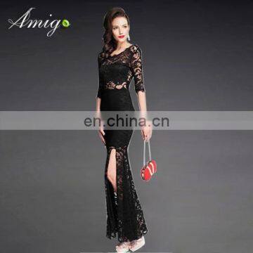 back deep v high slit lace maxi celebrity dresses party dress women