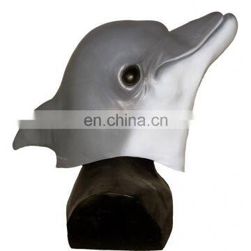 2014 Hot Selling Huizhou Realistic New Cute latex mascot Mask Dolphin costume