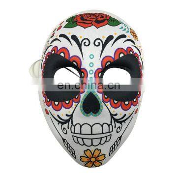 EVA Mask Covered with Fabric with Rose and Sun Flower Decoration for Halloween, Carnival and Party