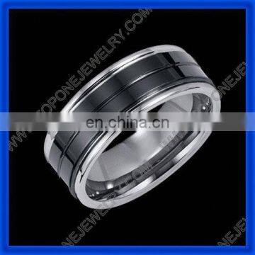 2014 Unisex Design Crystal Tension Setting Titanium Ring TIR388#