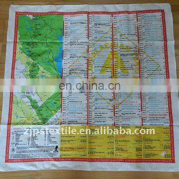 Promotional map bandana with soft feeling