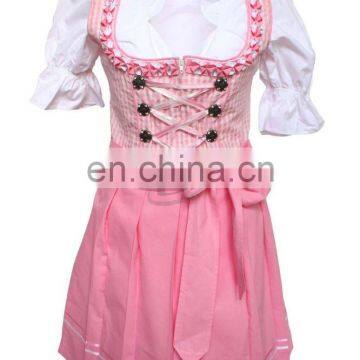 2016 Mini Dirndl with blouse and apron Octuber festival ,Trachten Dirndl Dress,Traditional Bavarian Dirndls (Oktoberfest Dress)