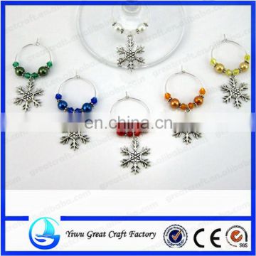 Blue Crystal Christmas Collection Pendant Wine Glass Charms Christmas Wedding & Party Dinner Table Decoration