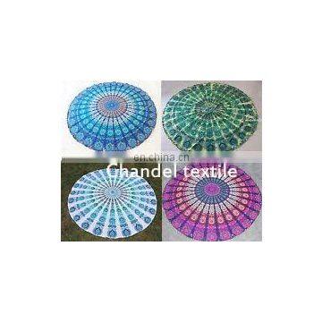 Bohemian Mandala Round Beach Tapestry Hippie Throw Yoga Mat Towel Wholesale Lot Round pom pom Wall Hanging Beach Throw Indian