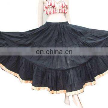 Three Tier Skirt With Banarsi Trim