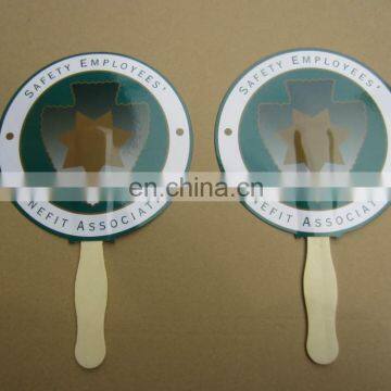 cmyk offset two both side printing diy paper hand fan