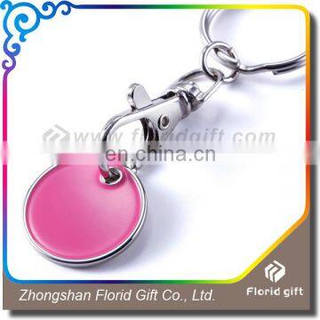 Advertising Cheap Trolley Coin Custom Logo Printed Key Ring photo-4