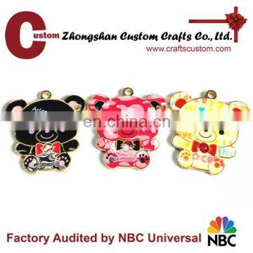 Hot bulks Sale Various stone bears souvenir metal keychain as gifts