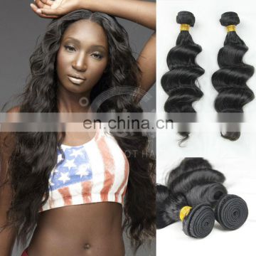 Hot selling 6a grade quality unprocessed virgin peruvian loose wave hair product loose wave cheap peruvian human hair weave