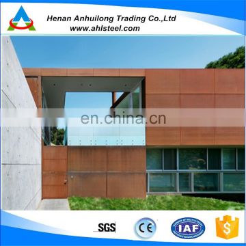 Innovative facade design corten steel curtain wall art