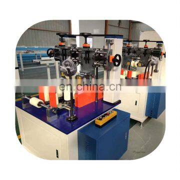 Knurling machine with insertion for aluminum window and door