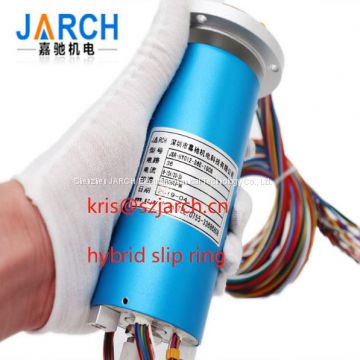 electric slip ring gas rotary joint gas electric integrated sliprings for Horizontal copper plating production line