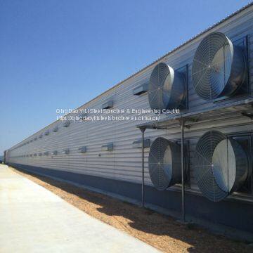 Complete Controlled Poultry Shed Farm Building Prefabricated Housing Steel Structure Chicken House for Sale