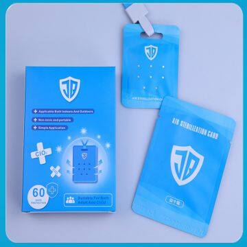 Removing Virus Block Antivirus Portable Clo2 Chlorine Dioxide Air Freshener Sterilization Protection Card