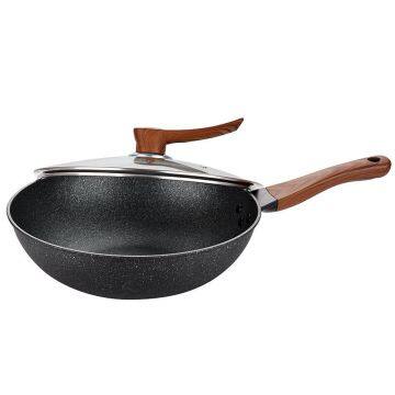Full Screen Wok Energy Gathering Honeycomb Frying Pan Uncoated Stainless Steel Pot Wholesales Medical Stone Good for Digestion photo-5