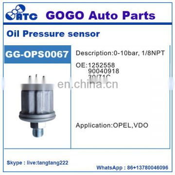 0-10bar 1/8NPT Oil Pressure Sensor for Opel VDO OEM 1252558 90040918 30/71C