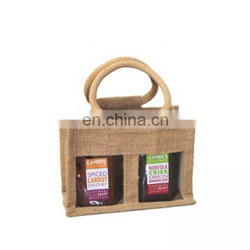 Jute packing bag with pvc window,burlap honey packaging bag