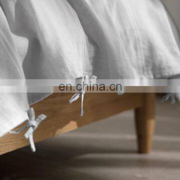 Reversible Removable Quilt Bed Full Queen Cotton Linen Blended Duvet Cover Set photo-5