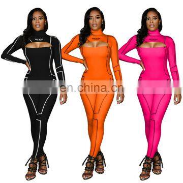 2020 New Arrivals Autumn Women Fashion  Fitness Yoga Jumpsuit Ladies Backless Sportswear Fitness Yoga Jumpsuit with Zipper