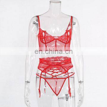 Fashion Women Lace Bodysuit Bra Set Sexy Set Black / White Summer Ladies Beachwear Set Nightwear Overalls photo-4