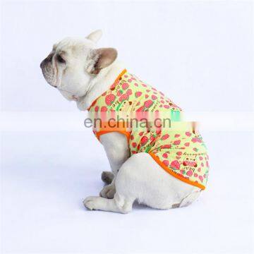 New arrived summer Teddy Pomeranian Bichon Cartoon Pattern cute dog clothes vest