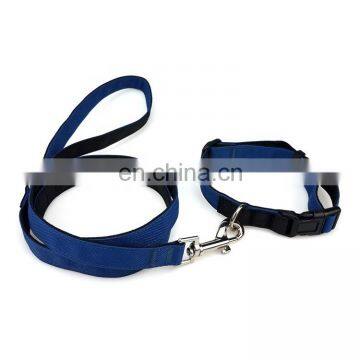 Pet products simple and waterproof oxford 600D material dog collar and leash set