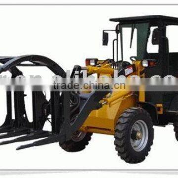 Loader with grapple fork