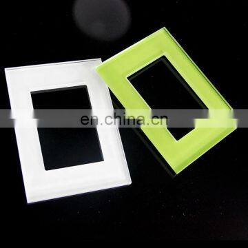 smart tempered glass with silk screen printing for light switch glass frame