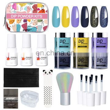 Wholesale high quality nail art design 6 pieces dip powder starter kit 10g