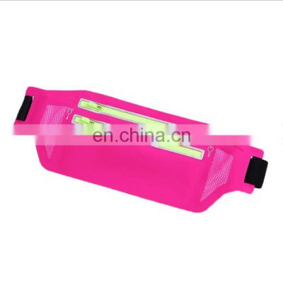 2018 Factory 4 Pillar Adjustable elastic neoprene waterproof fitness colorful fanny pack belt running sports waist bag