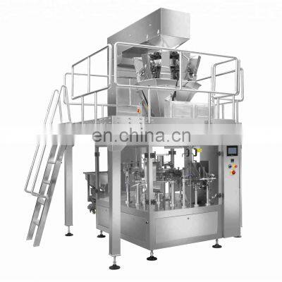 Automatic Rotary Premade Pouch Zipper Bag Food Packaging Machine