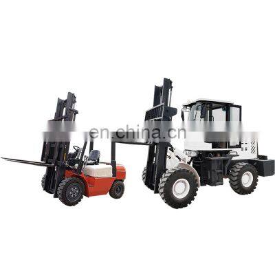 New Full Electric / Diesel 4 Wheel Drive Off Road Forklift Truck Price Mini Rough Terrain Forklift Supplier