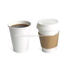 White paper cups for coffee plain double wall paper china drinking coffee cups