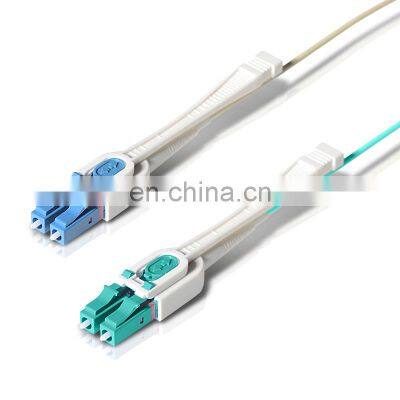 2.0m 3.0mm Duplex Fiber Cable 10G OM3 MM Optical Patch Cord  Switch Polarity lc uniboot connector