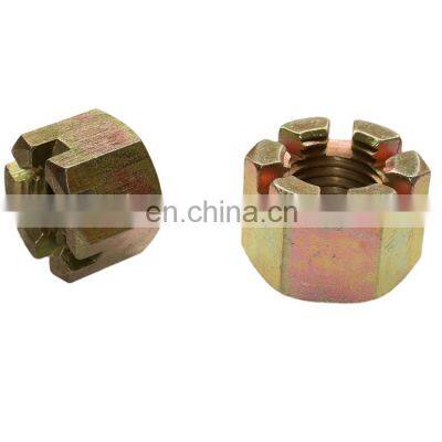DIN935 M27 Carbon Steel Roasting Galvanized High Quality Hexagon Slotted Nuts Hex slotted nuts