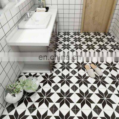 Small Tiles Black and White 300 * 300 Lattice Retro Balcony Bathroom Kitchen Tiles photo-4