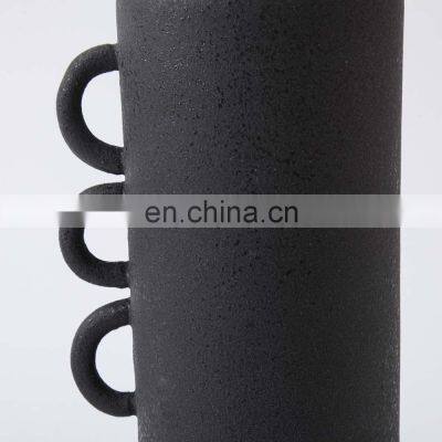 2021 Nordic Minimalism Ceramic Handcraft Matte Porcelain Three Wings Cylinder Flower Vase