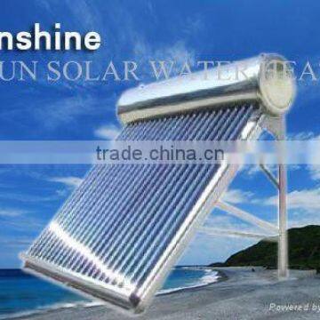 compact non-pressured all glass vacuum tube solar water heater