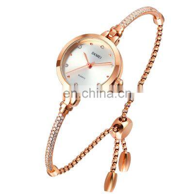 Best gift for girls skmei 1805 diamond bracelet watch ladies stainless steel quartz watch