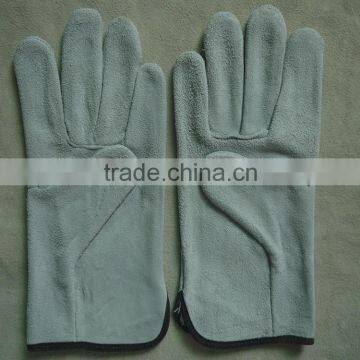 cow split leather safety driving gloves for miners