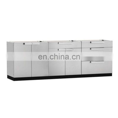 Custom-made outdoor 304-stainless steel kitchen cabinets