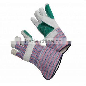 High quality cowhide leather safety rigger gloves with CE EN388