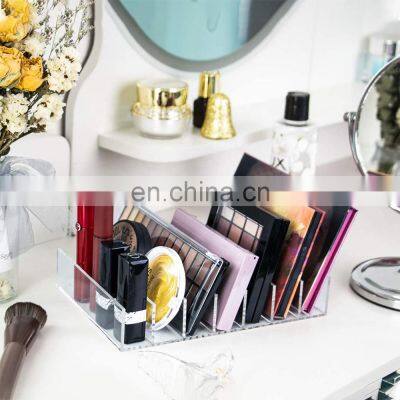 Acrylic Makeup Palette Organizer Holder Premium Makeup Holder With 7 Slots Acrylic Storage for Counter Tops, Dressers, Dorms
