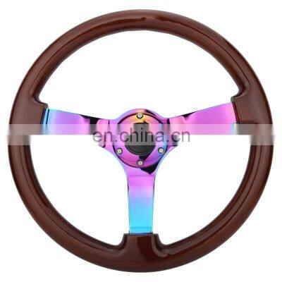 Wood Billet Drift Car Deep Dish wheels Steering , Neo Chrome Truck Accessories Alloy Wheel Steering Wood