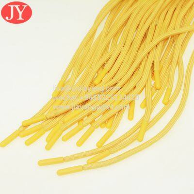 Custom Polyester Round Cord With Core Injetion Palstic Aglet Accept 8 kg Tensile Test Shoelace Aglet photo-3