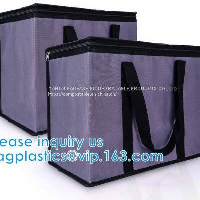 Reinforced Food Delivery Insulated Cooler Bag, Promotional Custom Recyclable Aluminum Foil Picnic Insulated Lunch photo-2