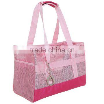 Pink Colour Soft Mesh Sided Dog and Cat Travel Pet Carrier Pet tote