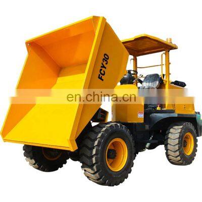 ISO Factory supplier  FCY30 3 tons Hydraulic tipping 4wd dumper garden mini truck dumper 3tonne lifting dumper truck